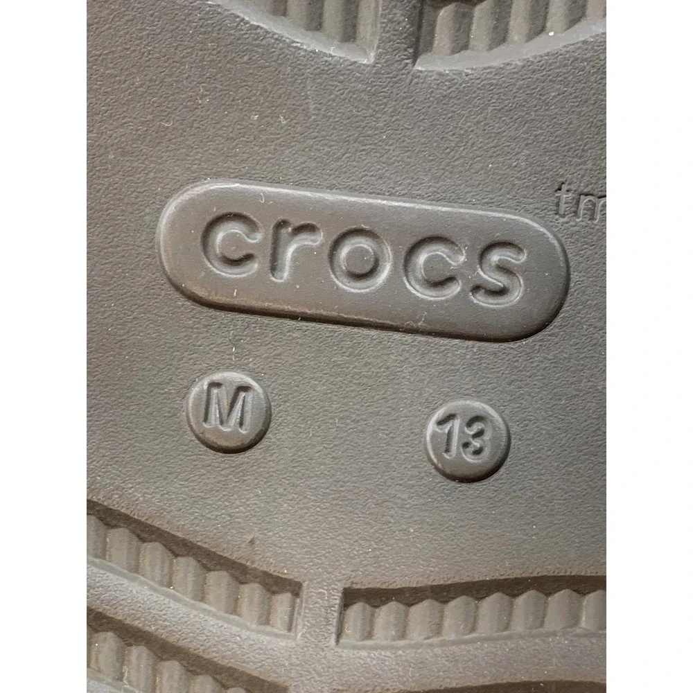 Crocs Men's LiteRide Slide Sandals Brown Double Strap Size 13 Espresso Shoes